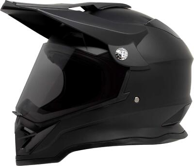 Dual Sport Motocross Helmet Matte Black DOT ATV Snowmobile Smoked Shield $39.95