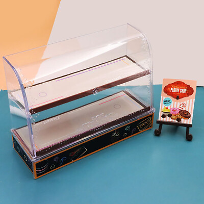 Dollhouse Miniature Showcase Bakery Cabinet Cake Shop Display Shelf Model Supply $17.99