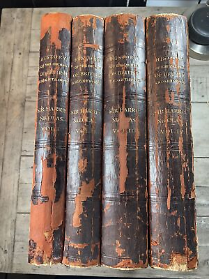 #ad 1842 Antique Set quot;Orders of Knighthood in the British Empirequot; Color Litho Plates $1000.00