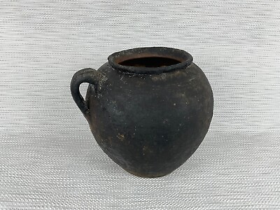 #ad Clay Vase Ceramic Large Vessel Ukrainian Pottery Rustic Antique Primitive Pot $85.00