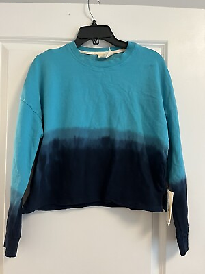 Electric and Rose Sweatshirt Blue Tie Dye Size XS NWT $39.99