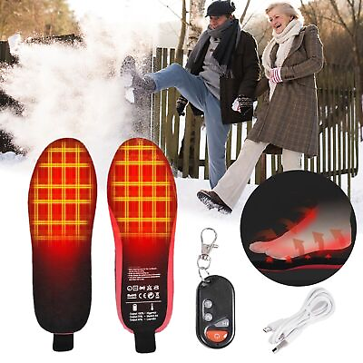 #ad #ad Winter Electric Heated Shoe Insoles Sock Pads Foot Warmer Feet USB Rechargeable $42.95