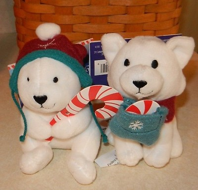 #ad #ad Hallmark Northpole Set Snowby Polar Bear And Flitter Artic Fox Plush Ornaments $12.95