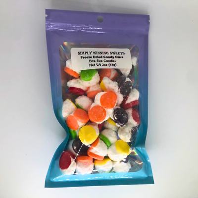#ad Freeze Dried Candy Discs Crunchy Bliss in Every Bite Premium Candy 2oz Bag $6.99
