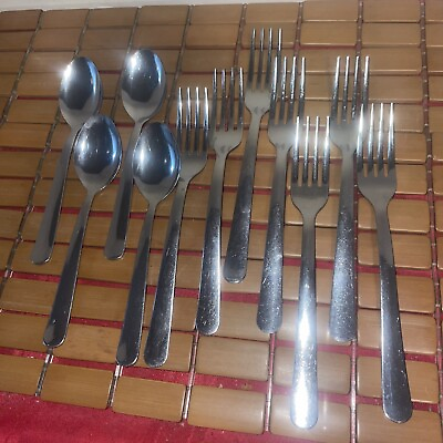 #ad #ad Bakers amp; Chefs #732 Stainless Steel NSF Flatware 7 Dinner Forks 7quot; 4 Spoons6” $15.20