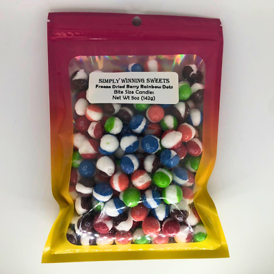 #ad Freeze Dried Candy Berry Rainbow Dots 5oz Candies 5oz Bag $12.99