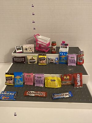 #ad ZURU Mini Brands Grocery Food Candy Cash Register Cart Credit Card Machine $9.50