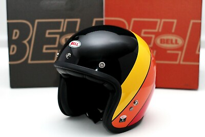 #ad Bell Helmet Custom 500 Riff Gloss Black Yellow Orange Red $189.95