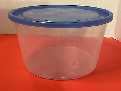 #ad Large Salad Storage Container With Blue Lid No Name $15.96
