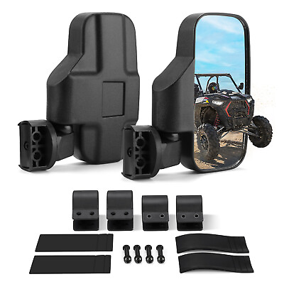 UTV Rear View Side Mirrors For 1.75quot; 2quot; Can Am Polaris RZR S 900 XP 1000 Kubota $21.99