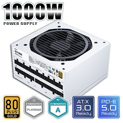 #ad 1000W Power Supply PCIE4.0 amp; PCIE5.0 Full Modular 80 plus Gold Gaming ATX PSU $89.90