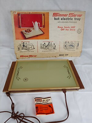 Vintage Hot Electric Tray Cornwall Buffet Server Keeps Food Warm Original Box $25.90