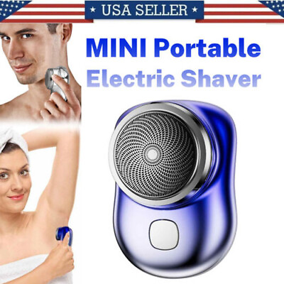 Mini Shave Portable Electric Razor for Men USB Rechargeable Shaver Home Travel $7.99