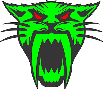 #ad 4quot; ARCTIC CAT HEAD DECAL Green fits anywhere snowmobile atv toolbox gift trailer $4.99