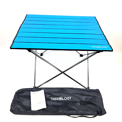 TREKOLOGY Blue Folding Camping Beach Portable Table $18.00