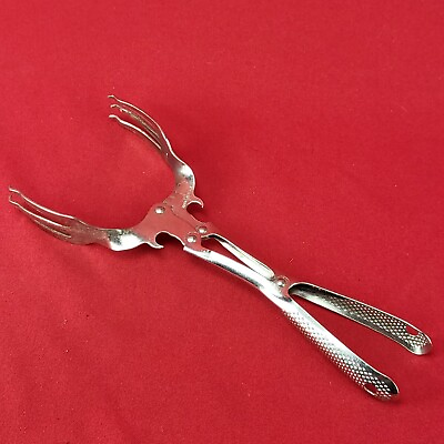 #ad #ad Vintage Mechanical Serving Forks Tongs Salad Pasta USA 10.5” Works Perfectly $12.95