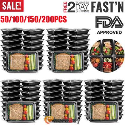 #ad WHOLESALE 50 200Piece Meal Prep Food Storage Containers with Lids $82.99