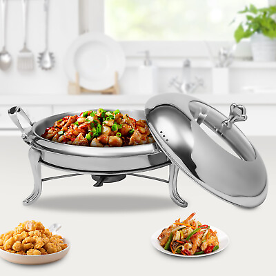 #ad Round Chafing Dish Set 2.5L Stainless Steel Buffet Chafers Food Warmer 26cm $36.91
