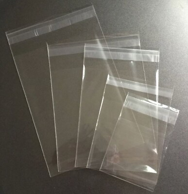 #ad Clear Resealable Recloseable Self Seal Adhesive Cello Lip Tape Poly Plastic bags $6.74