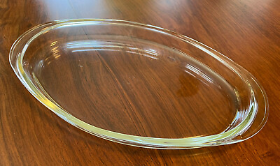 Pyrex Glass 3 Quart Oval Chafing Dish Insert 18” x 10” x 2” $9.99