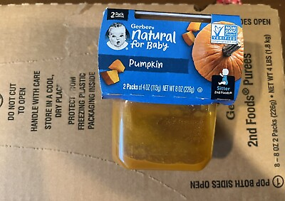 #ad #ad Gerber Baby Food 2nd Foods Pumpkin Pureed Pack Of 16 4oz Exp 7 31 24 $19.99
