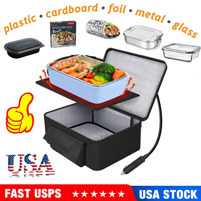 12V Car Portable Food Heating Lunch Box Electric Heater Warmer Bag For Trucks $23.99