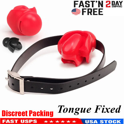 #ad Adult Games Tongue Fixed Gag Balls Slave Silicone Mouth Ball Couple $24.99