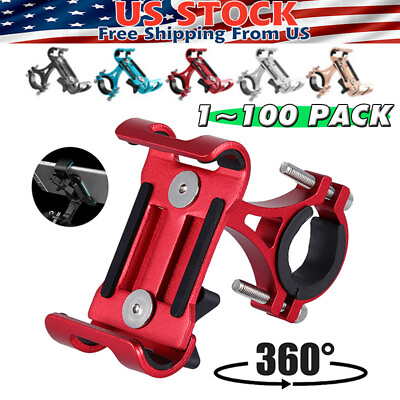 #ad #ad 360° Aluminum Motorcycle Bike Bicycle GPS Cell Phone Holder Handlebar Mount LOT $45.49
