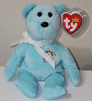 Ty Beanie Baby Queen Elizabeth II the Bear UK Exclusive NEW IN HAND amp; IN USA $24.95