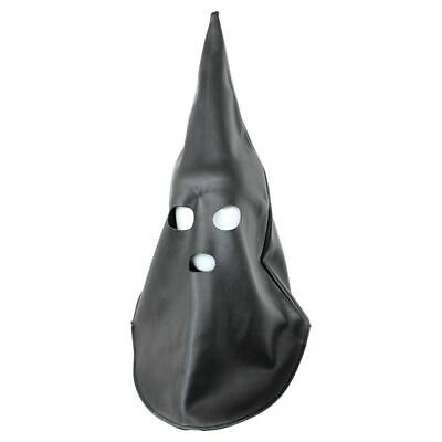 #ad Unisex Genuine Leather Halloween Hood Mask with eyes amp; mouth for costume party $89.00