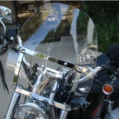 Clear Universal motorcycle windshield for Harley Honda Suzuki Yamaha 18x16 $51.95