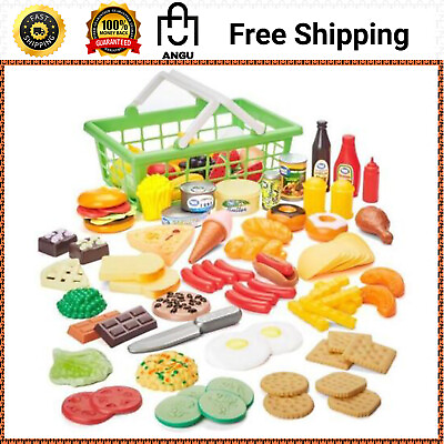 100 Pieces Pretend Play Food Set Kids Plastic Fast Food Playset Gift For Kids $13.45