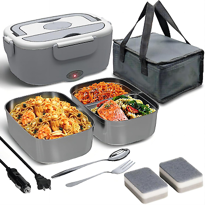 #ad Electric Lunch Box Food Heater for Work 12V 24V 110 220V Food Warmer for Car T $56.03
