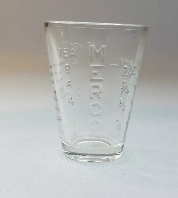 #ad Clear Merco Measuring Shot Glass Vintage Barware $6.25