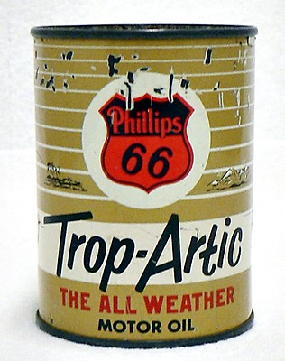 #ad MINIATURE PHILLIPS 66 TROP ARTIC OIL CAN COIN BANK $29.00
