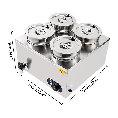 16L Commercial Countertop Food Warmer Electric Soup Warmer Adjustable Temp. 300W $209.00