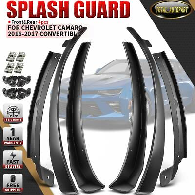 6x RH LH Splash Guards for Chevy Camaro Coupe Convertible 2016 2019 23436517 $42.59