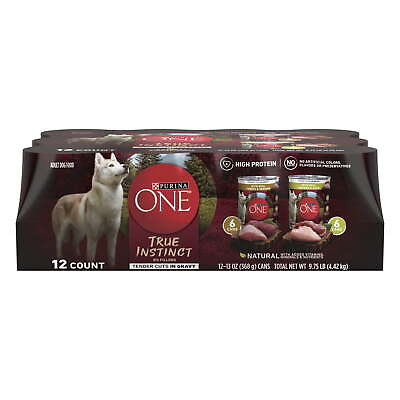 #ad Purina One Smartblend Wet Dog Food for Adult Dogs Variety Pack 13oz Cans 12 Pack $27.54