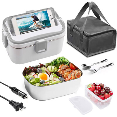 Electric Heating Lunch Box Food Heater Portable Office Food Warmer 12V 24V 110V $39.95