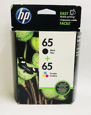New Genuine HP 65 Black Color 2PK Ink Cartridges Deskjet 3700 $20.74