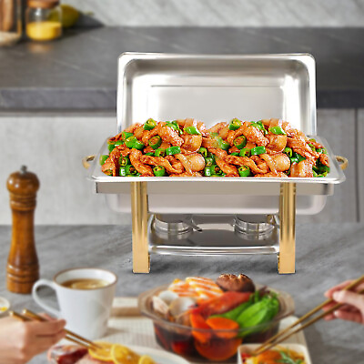 #ad Chafer Chafing Dish Sets Buffet Catering Pans Catering Tabletop Stainless Steel $57.95