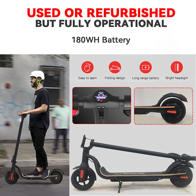 #ad USED S10 FOLDING ELECTRIC SCOOTER 25KM H 250W COMMUTER ADULT E SCOOTER 180WH🔋 $139.00