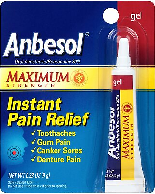 Anbesol GEL Mouth Pain Relief Maximum Strength 0.33oz $11.49