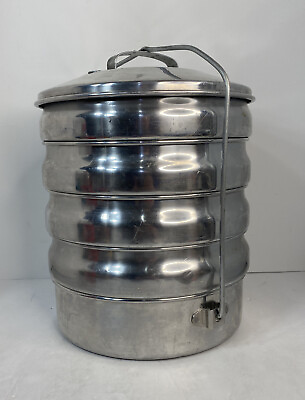 REGAL Ware “Picnic Pack” Stacking Aluminum Food Carrier Pie Camping Cookware EUC $29.99