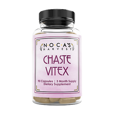 Chaste Vitex 760mg Extra Strength PMS Relief 3 Month Supply 1 Capsule a Day $17.95