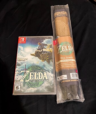 #ad Nintendo The Legend of Zelda: Tears of the Kingdom game with Gold Wall Scroll $110.00