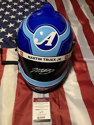 #ad 2021 Martin Truex Jr Auto Owners Gibbs Signed Full Size NASCAR Helmet COA NEW $212.95