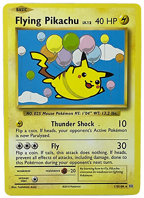 Flying Pikachu 110 108 Pokémon TCG XY Evolutions Secret Rare Non Holo NM $2.49