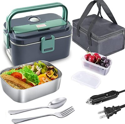 All Modes Electric Lunch Box Food Heater For Car Home Leakproof Lunch Microwave $30.99