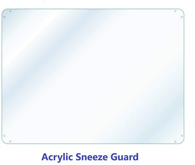 #ad SNEEZE GUARD DIVIDER PROTECTION BARRIER SHIELD CHECKOUT COUNTER 1 16 ACRYLIC $99.89